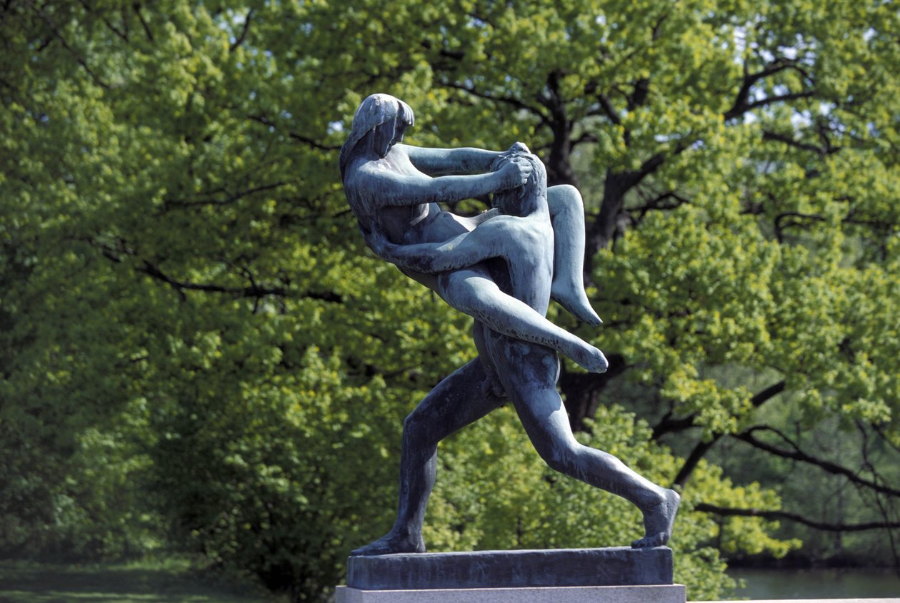 Beeldhouwwerk, Frognerparken, Oslo, Noorwegen, Europa door Gustav Vigeland