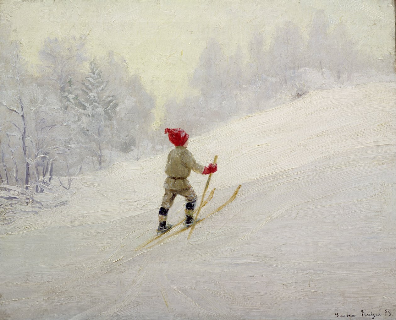 Skitraining door Gustav Wentzel