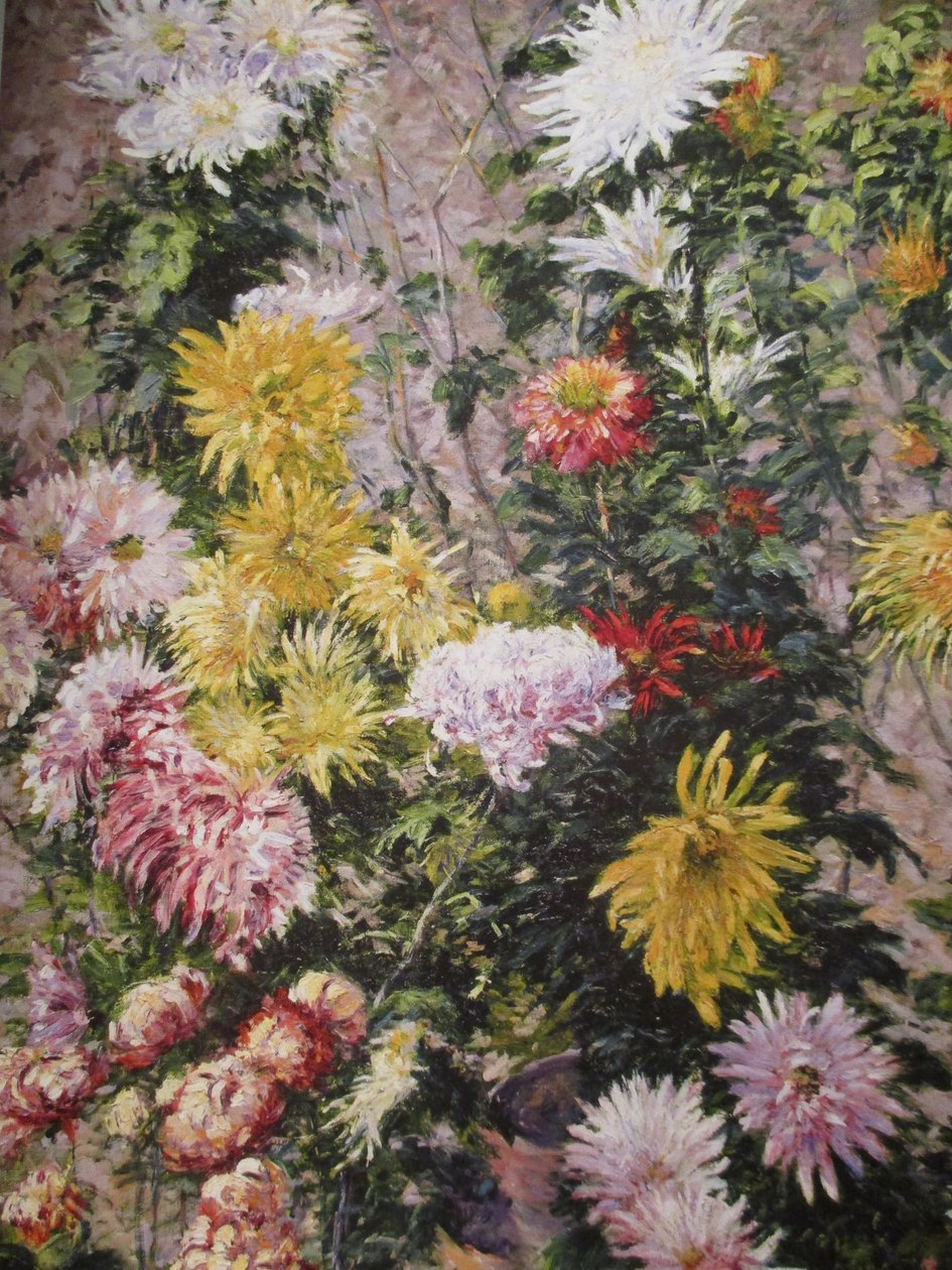 Witte en Gele Chrysanten door Gustave Caillebotte