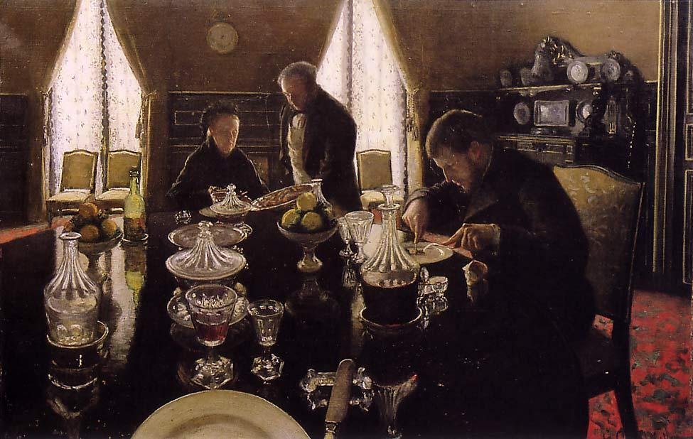 De lunch door Gustave Caillebotte