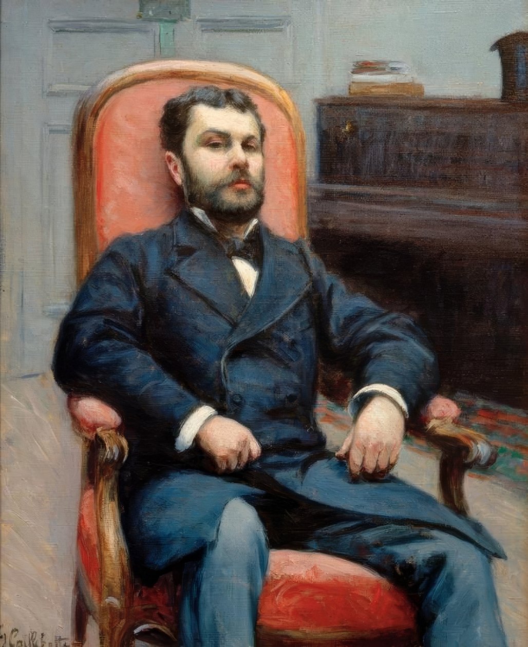 Portret van Richard Gallo door Gustave Caillebotte