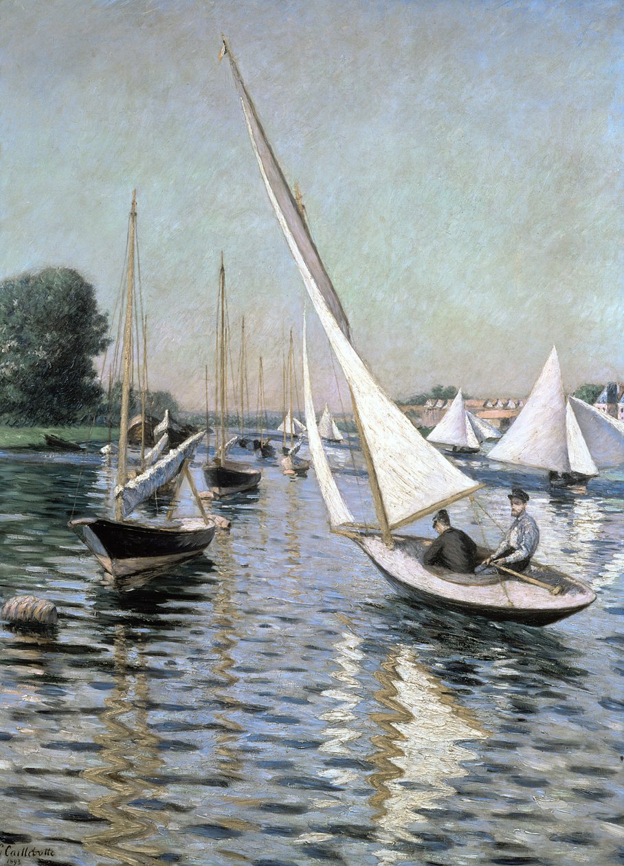 Regatta in Argenteuil, 1893 door Gustave Caillebotte