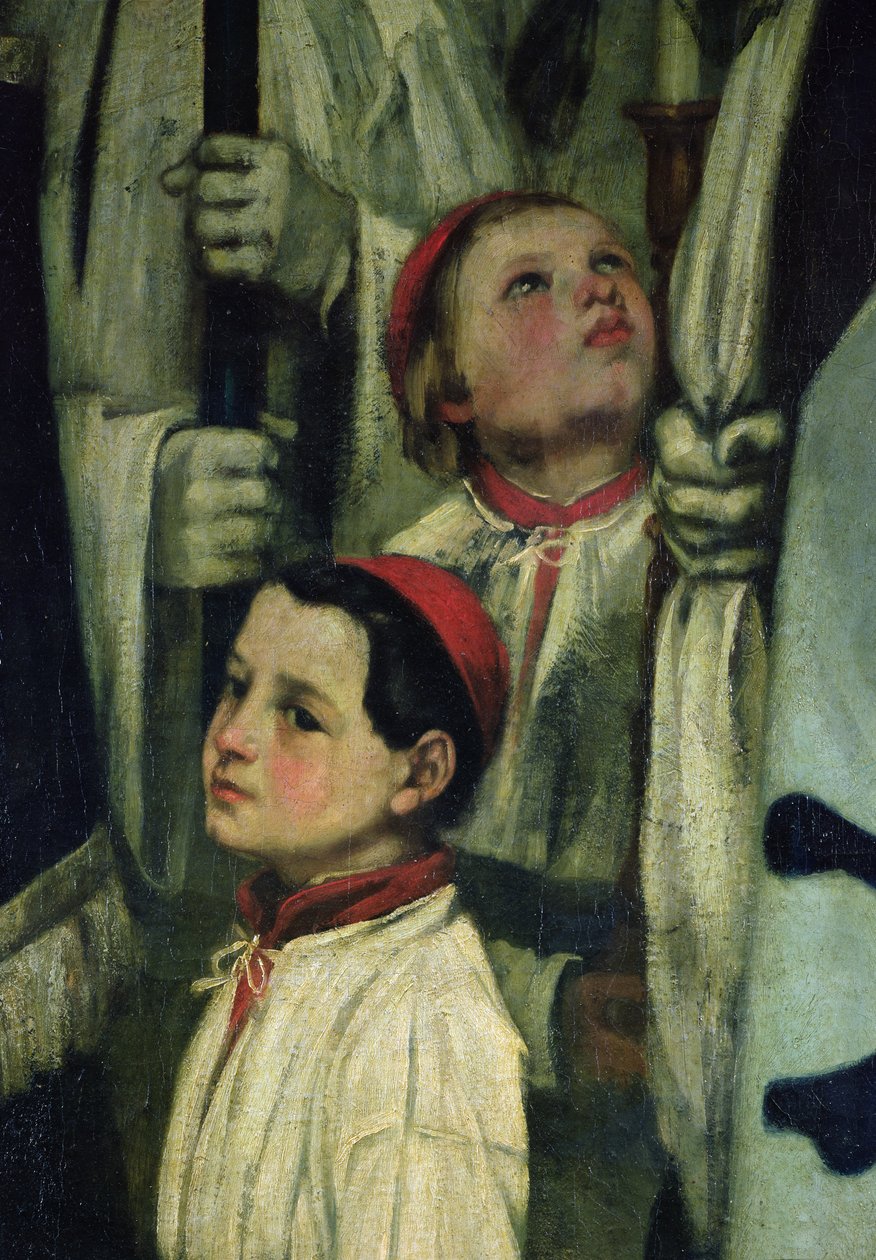 Een Begrafenis in Ornans (detail), 1849-1850 door Gustave Courbet