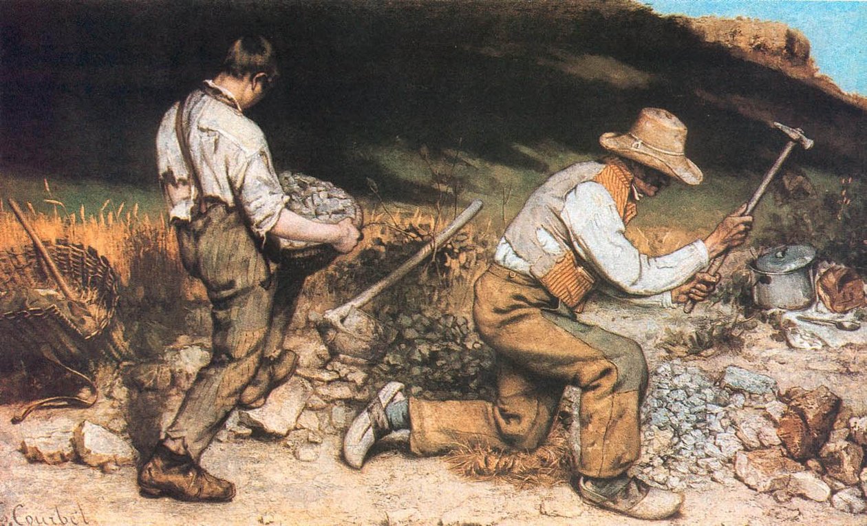 De steenhouwers door Gustave Courbet