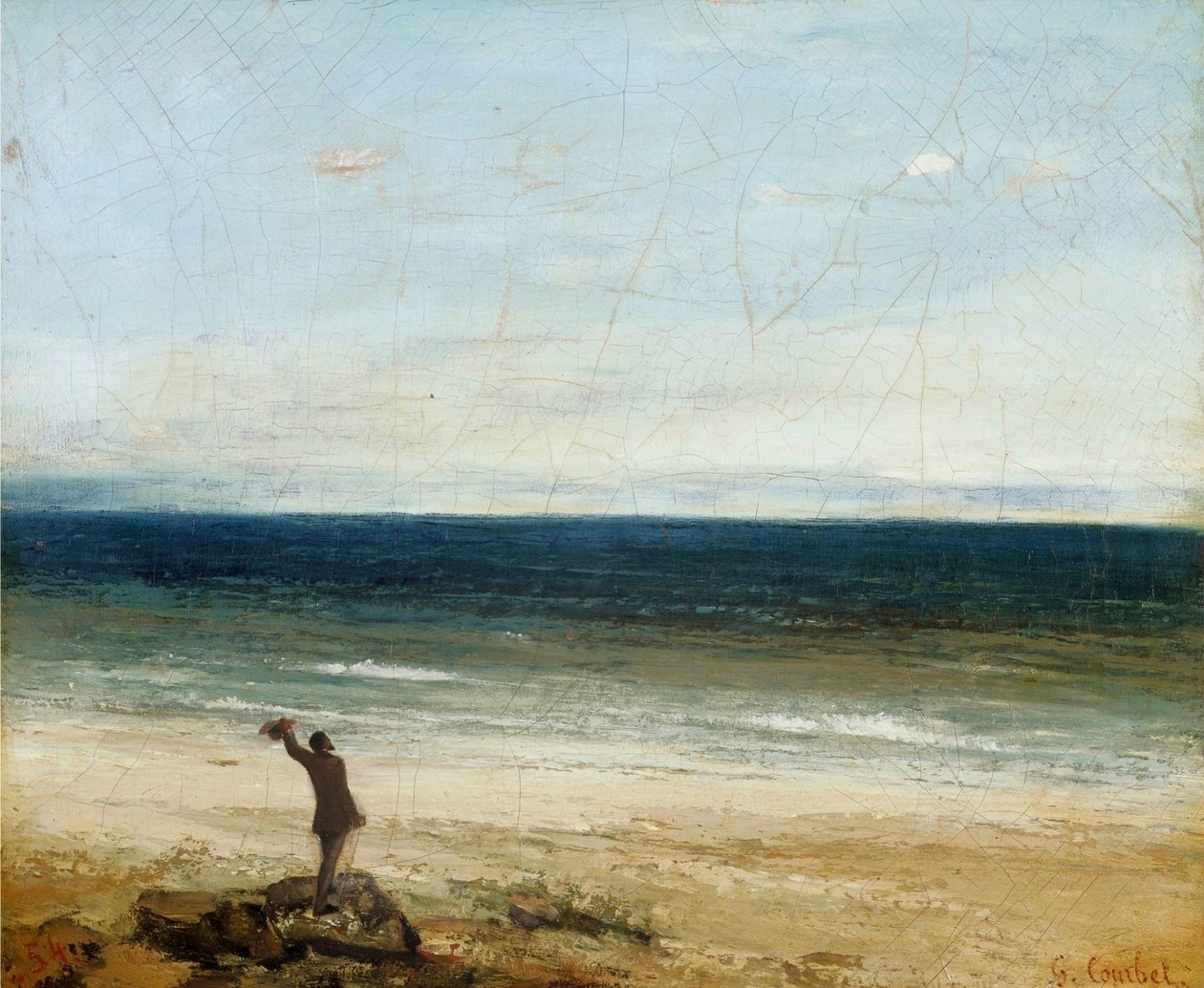 De kust bij Palavas door Gustave Courbet