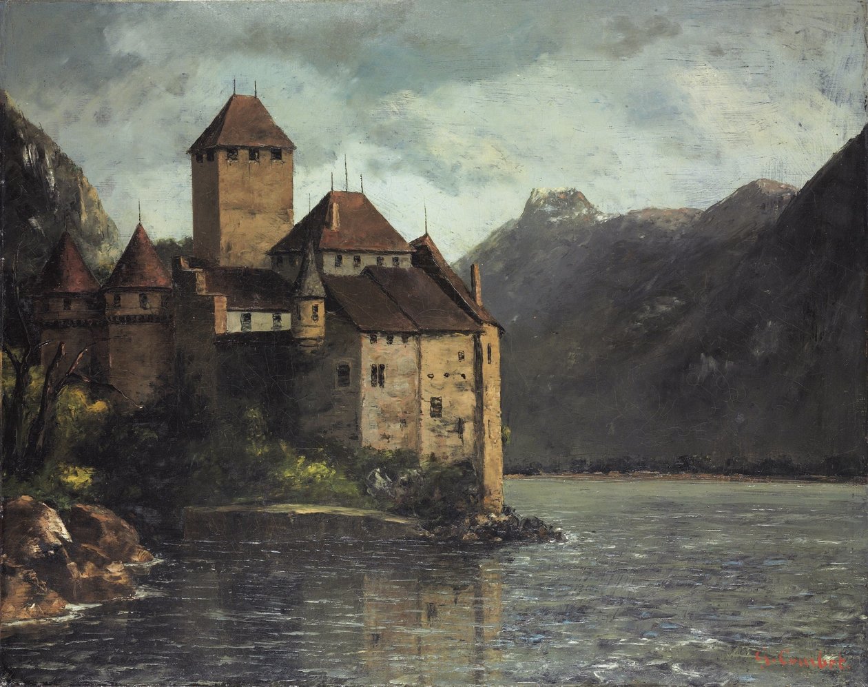 Het kasteel van Chillon door Gustave Courbet