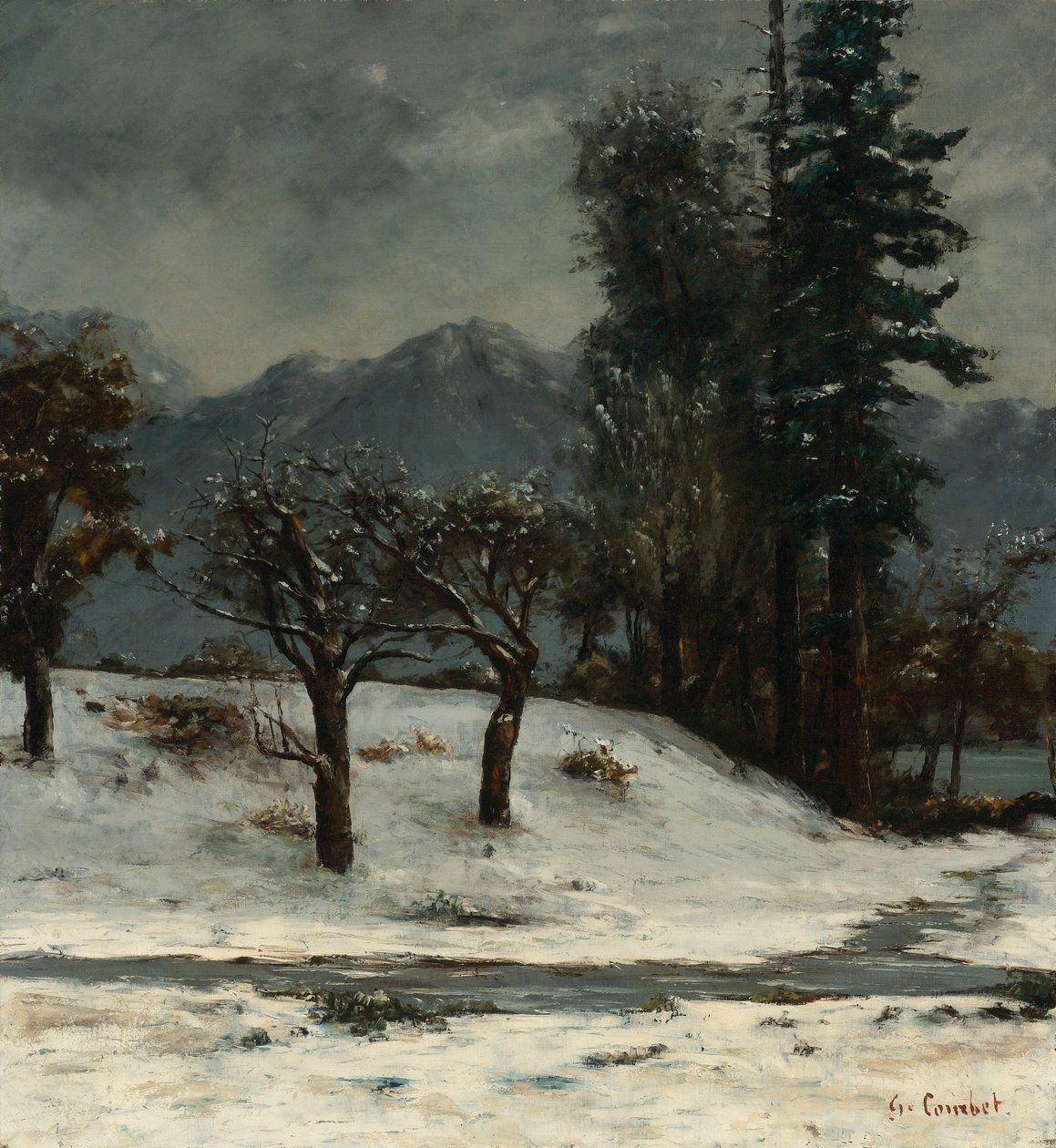 Sneeuw door Gustave Courbet