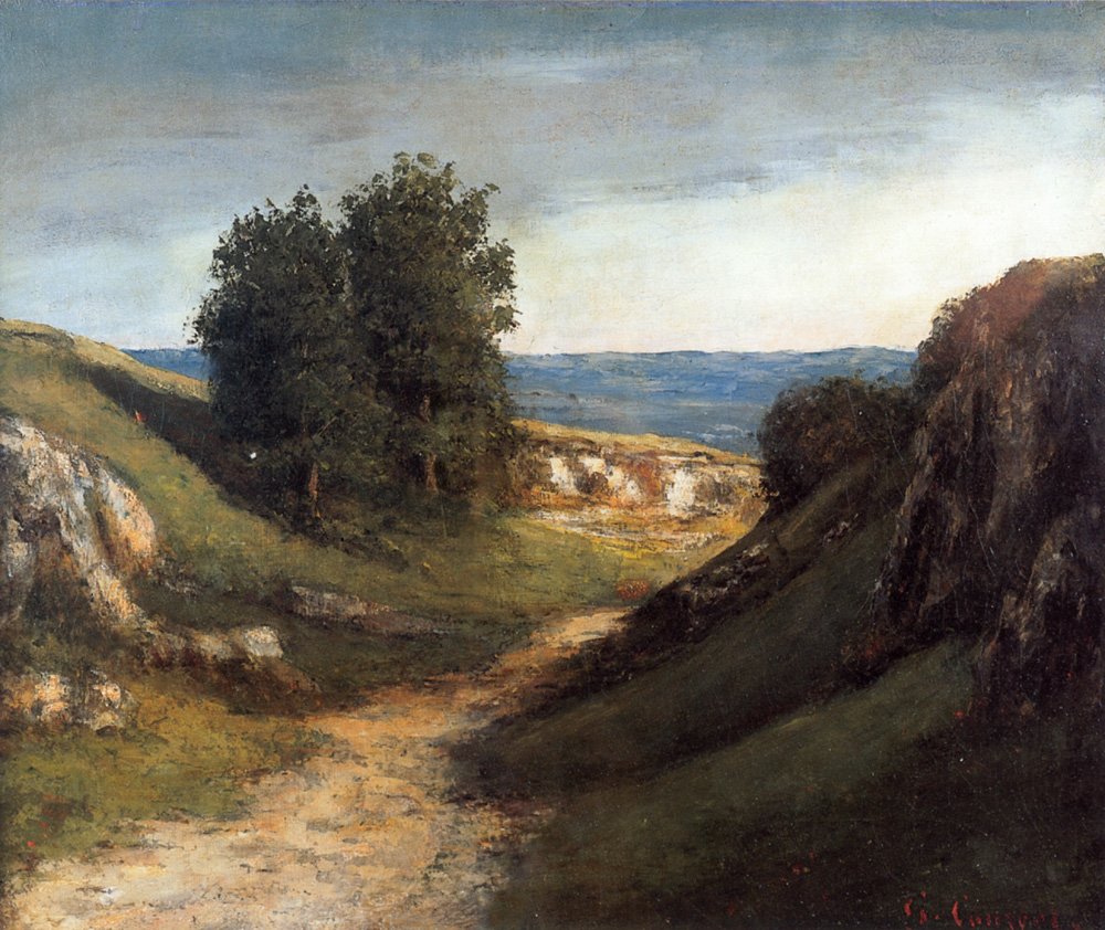 Landschap Guyere door Gustave Courbet