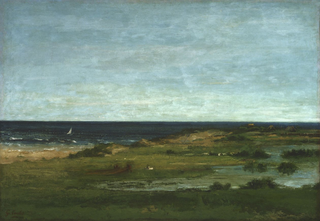 Kustscène door Gustave Courbet