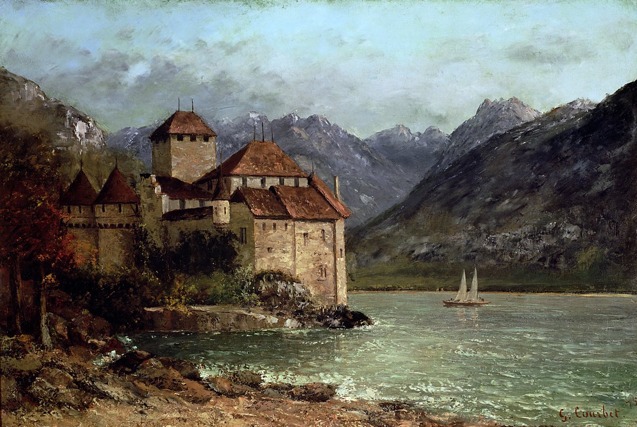 Het kasteel van Chillon, 1875 door Gustave Courbet