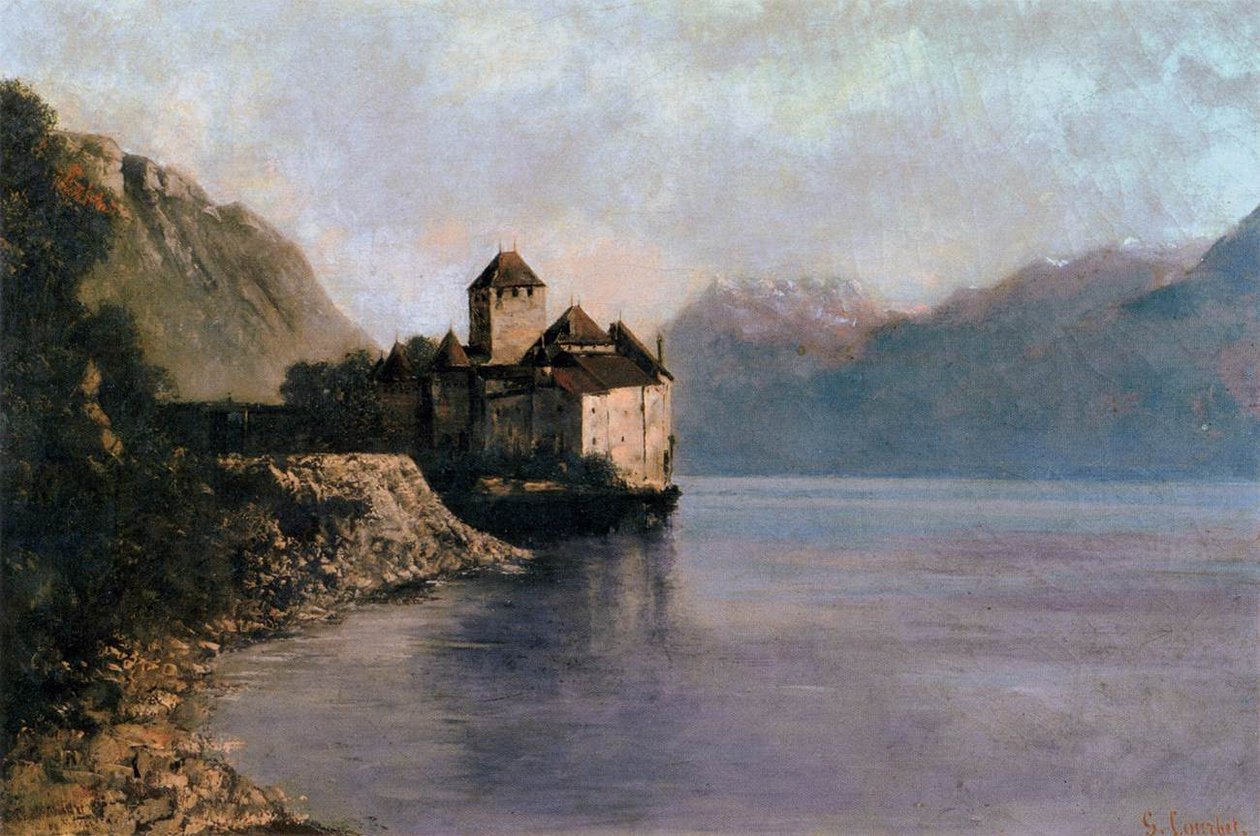 Het kasteel van Chillon door Gustave Courbet