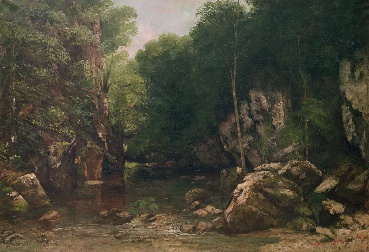De Bedekte Stroom, of De Donkere Stroom, 1865 door Gustave Courbet