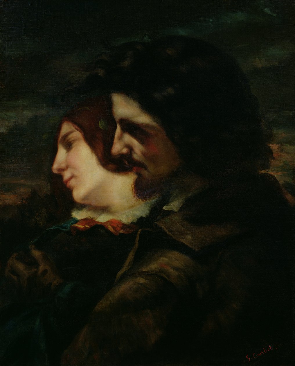 De Geliefden op het Platteland, na 1844 door Gustave Courbet