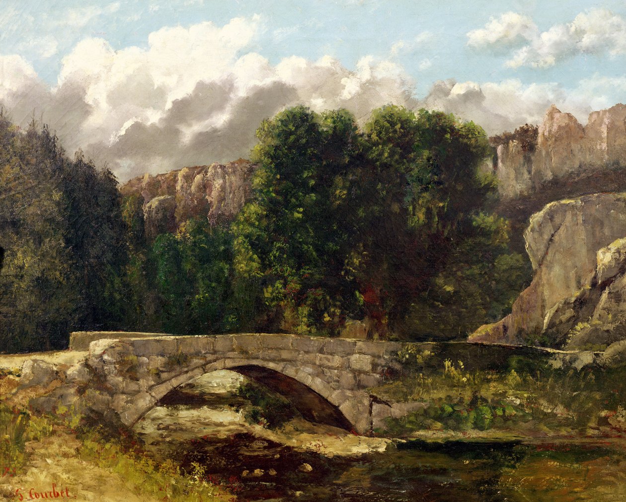 De Pont de Fleurie, Zwitserland, 1873 door Gustave Courbet
