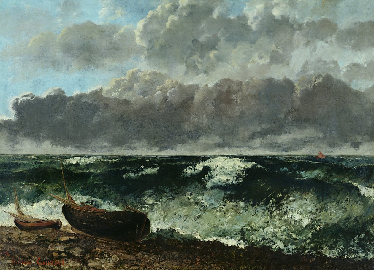 De Stormachtige Zee of, De Golf, 1870 door Gustave Courbet