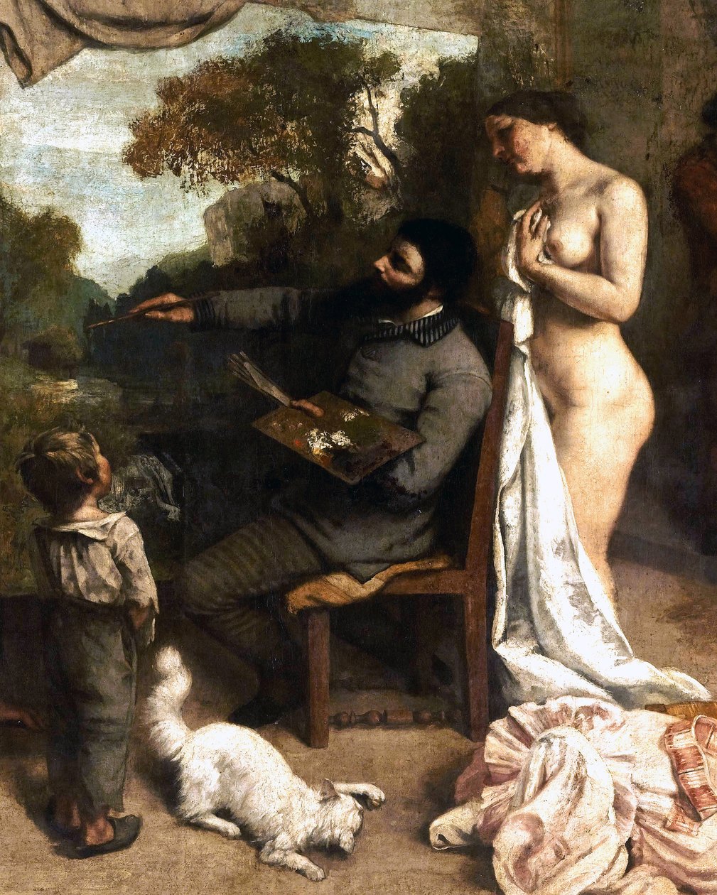 Het atelier van de schilder door Gustave Courbet