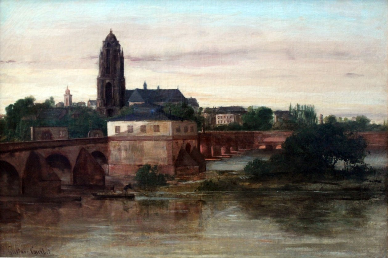 Zicht op Frankfurt am Main door Gustave Courbet