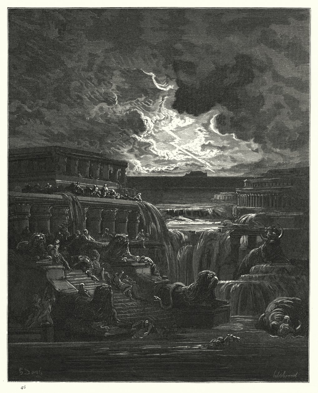 Illustratie van Gustave Doré voor Miltons Paradise Lost, Boek XI, regels 747-749 door Gustave Dore