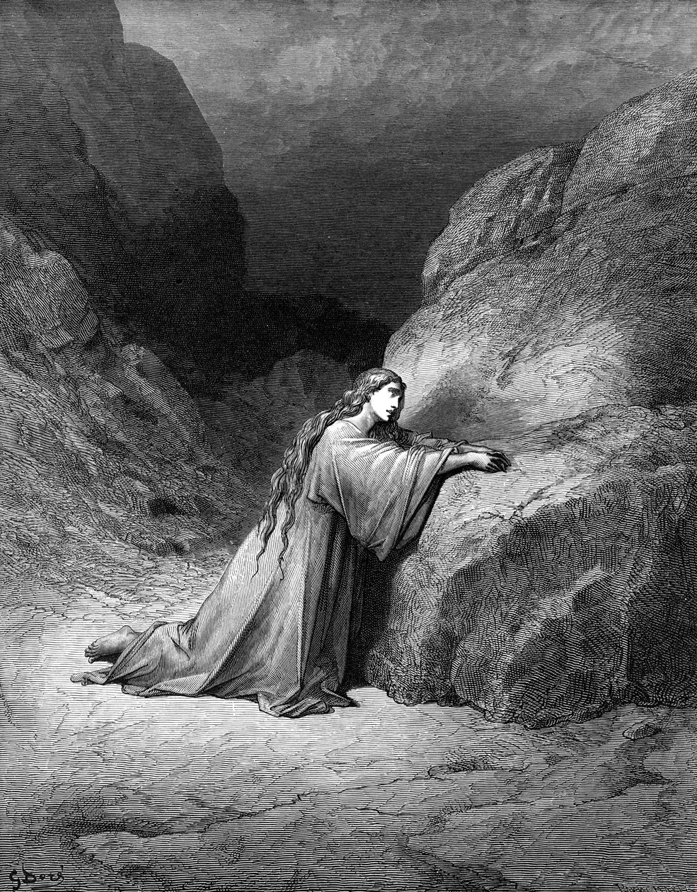 Maria Magdalena, de berouwvolle zondares door Gustave Dore