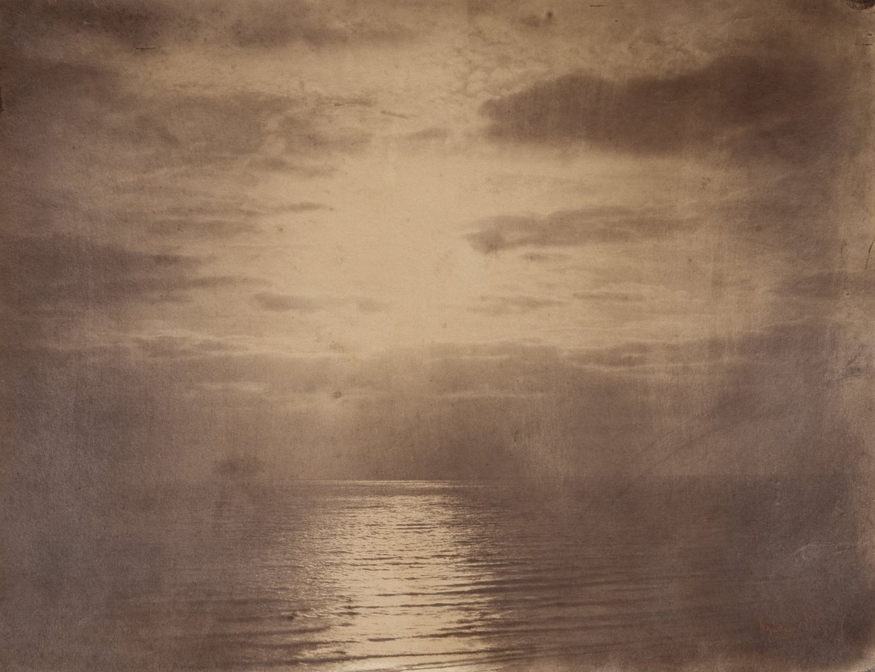 Zonne-effect in de wolken--Oceaan door Gustave Le Gray