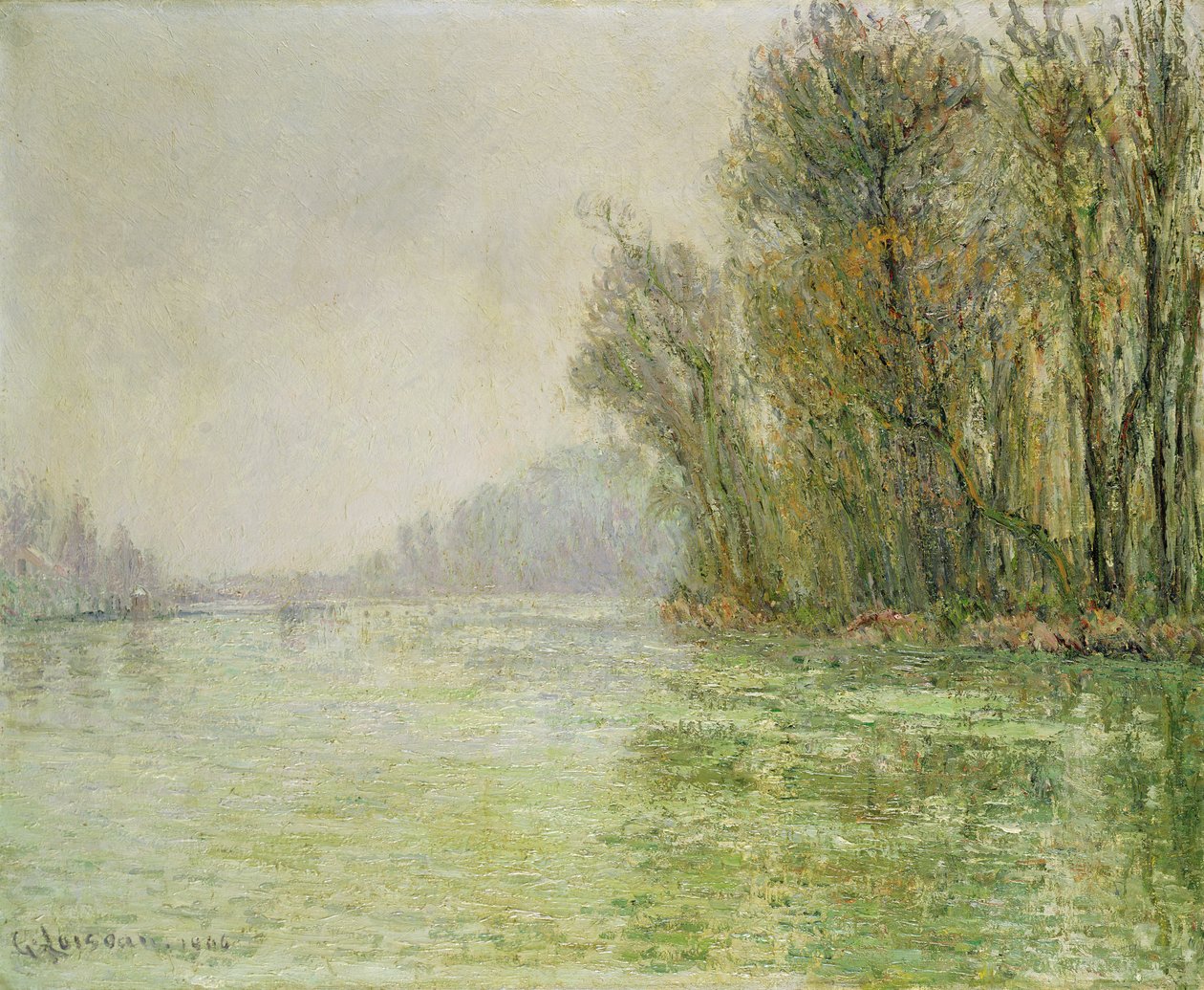 De Oise in de winter door Gustave Loiseau