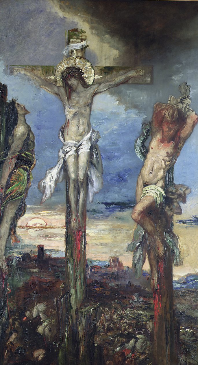 Christus tussen de twee dieven, c.1870 door Gustave Moreau