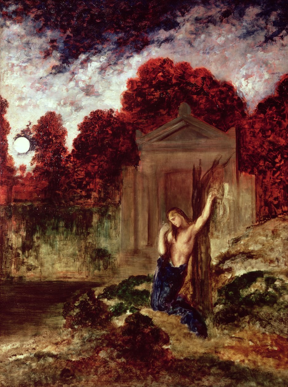 Orpheus bij het Graf van Eurydice door Gustave Moreau