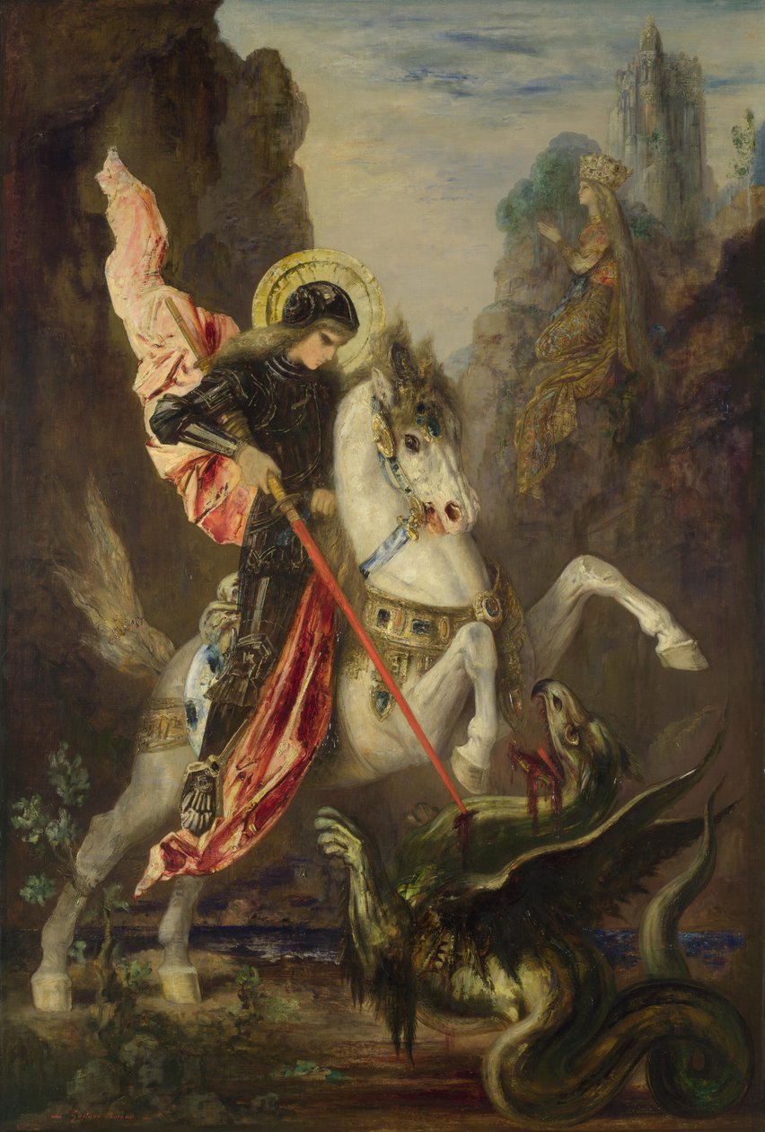 Sint-Joris en de draak door Gustave Moreau