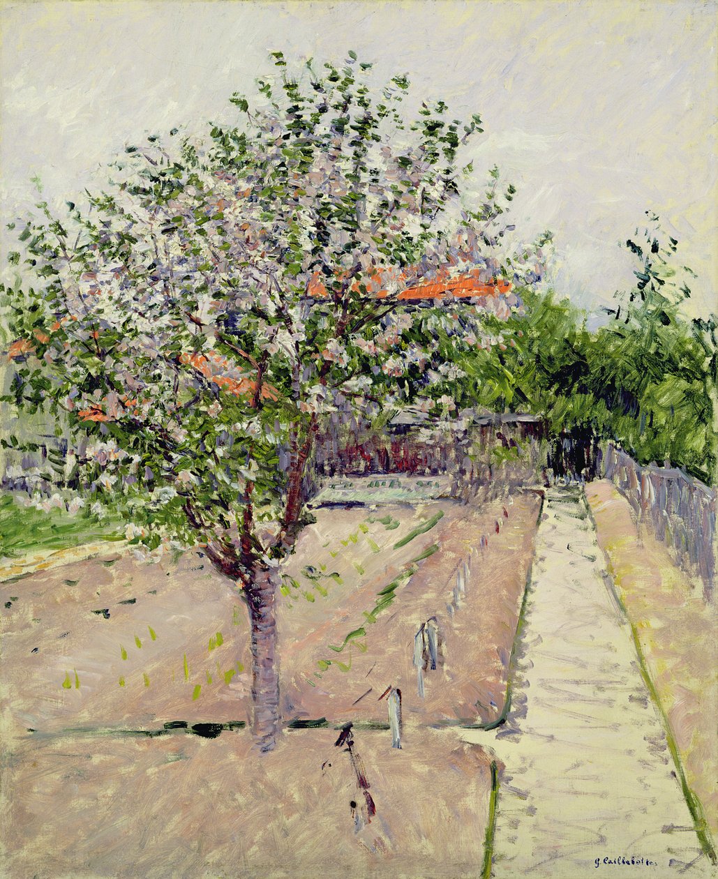 Appelboom in bloei, c.1885 door Gustave Caillebotte