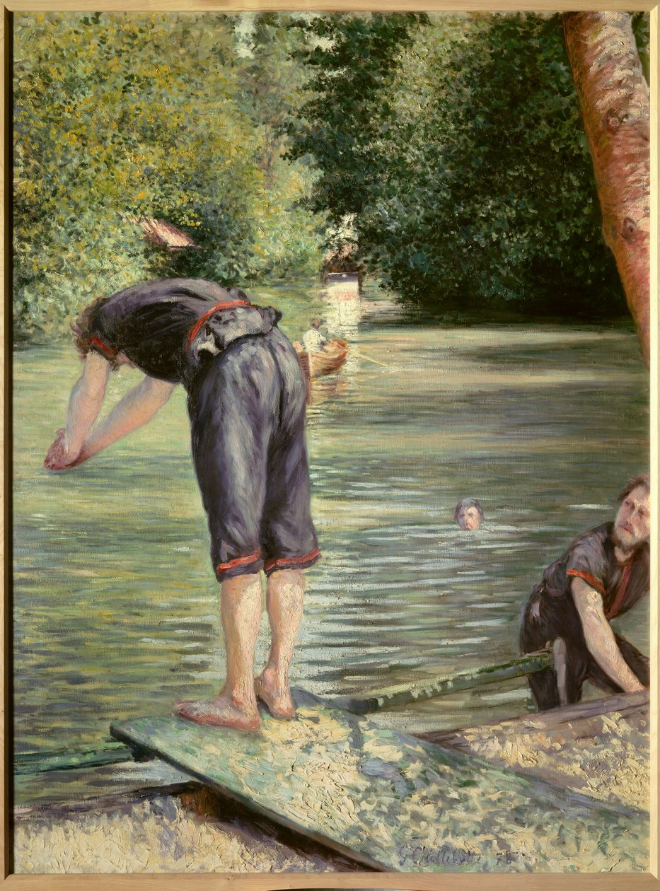 Baden door Gustave Caillebotte