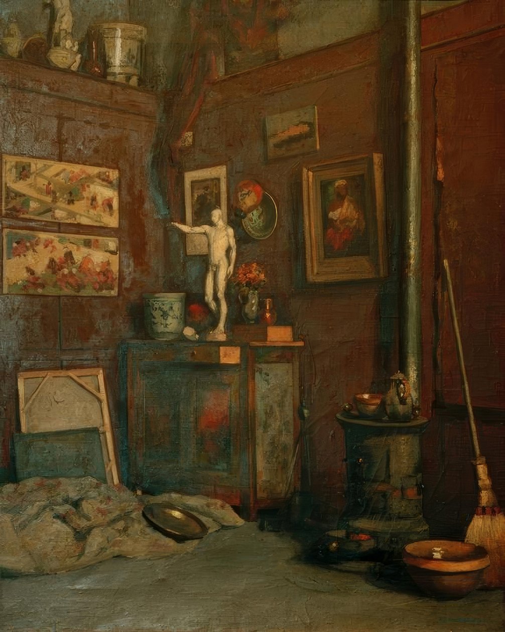 Atelierinterieur door Gustave Caillebotte