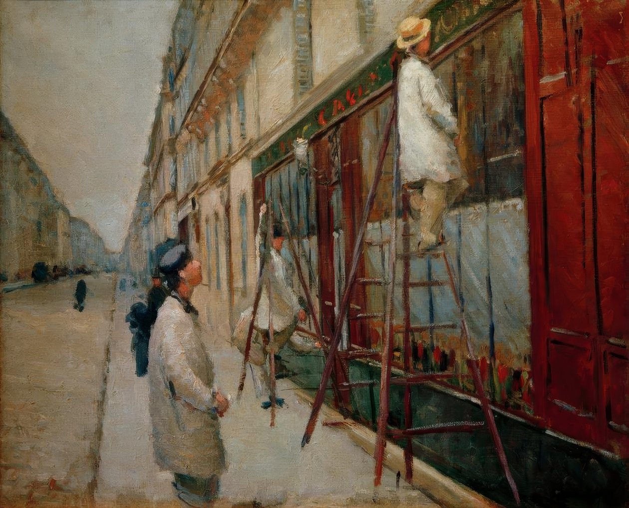 Schilders (schets) door Gustave Caillebotte
