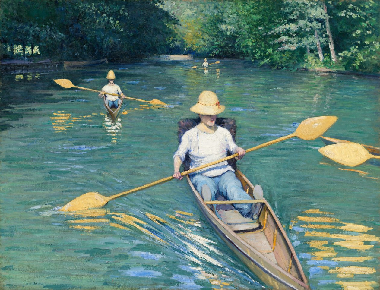 Roeiboten door Gustave Caillebotte