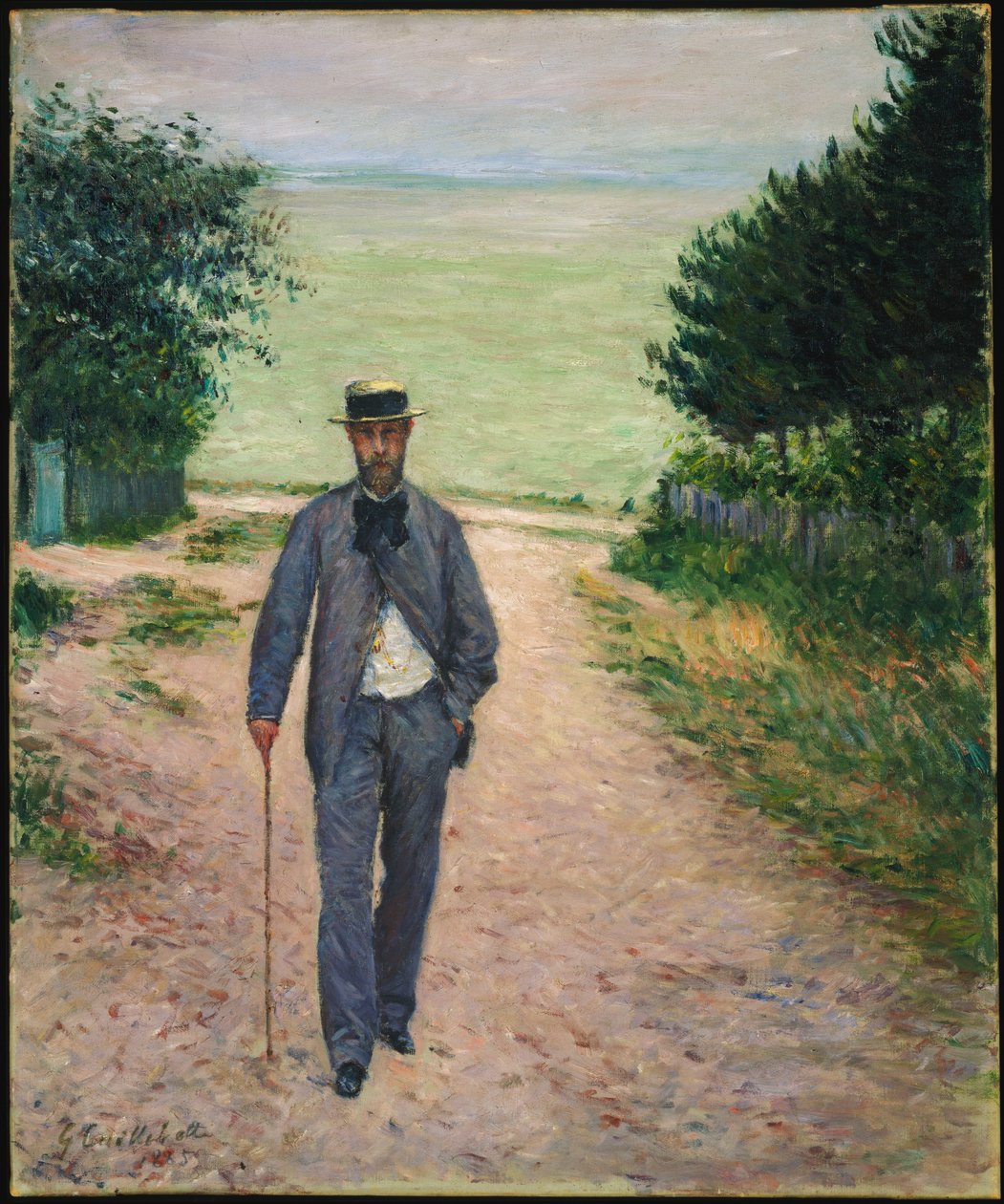 Wandelaar bij de Zee door Gustave Caillebotte