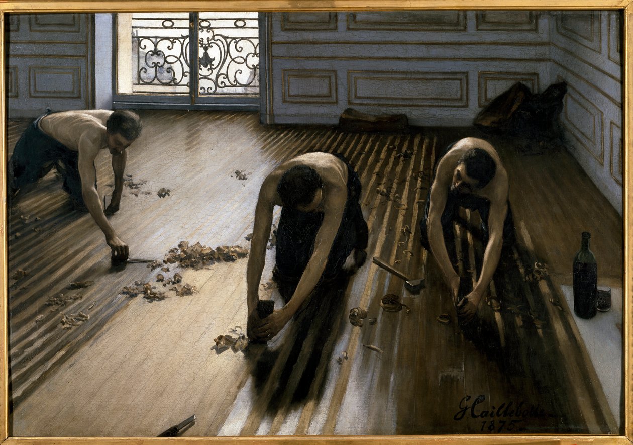De vloerschrapers door Gustave Caillebotte