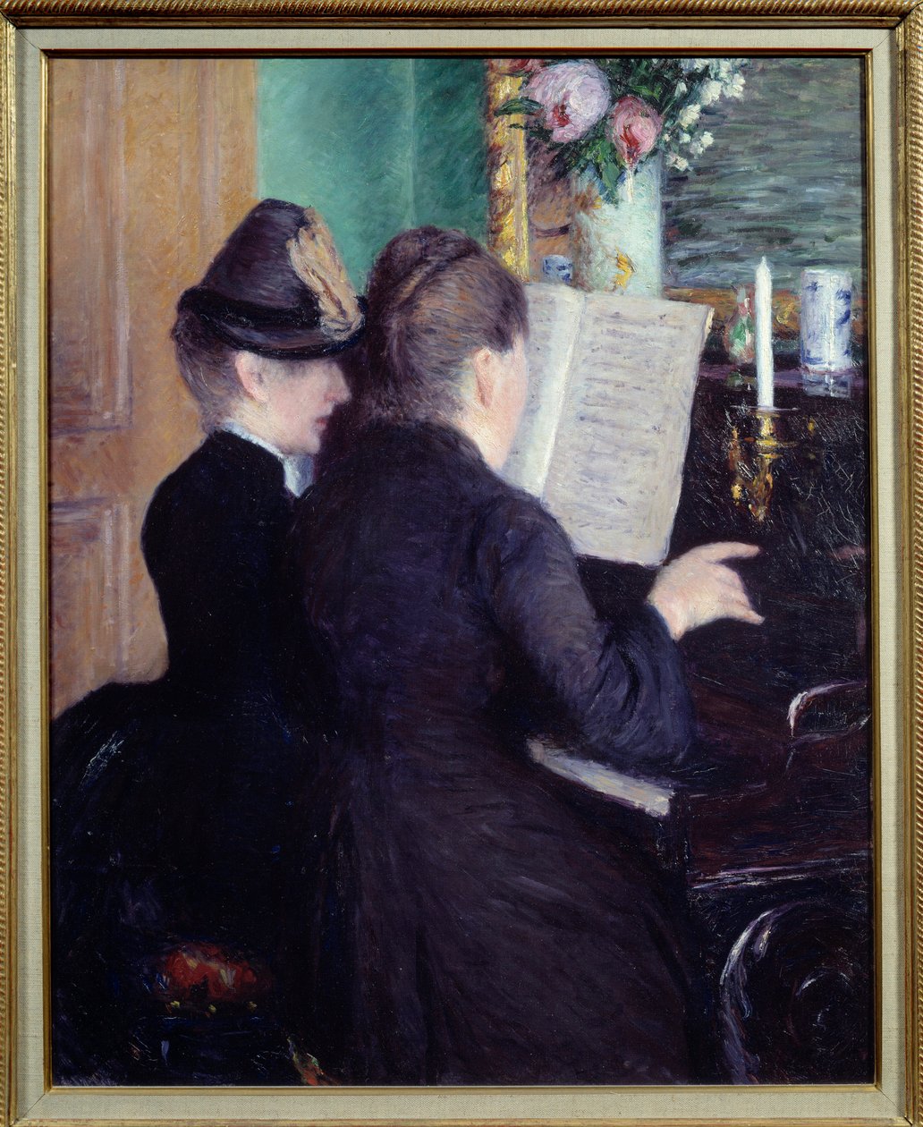 De pianoles door Gustave Caillebotte