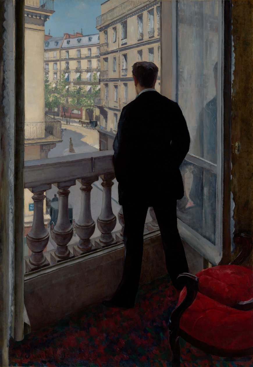 Jonge man bij zijn raam door Gustave Caillebotte