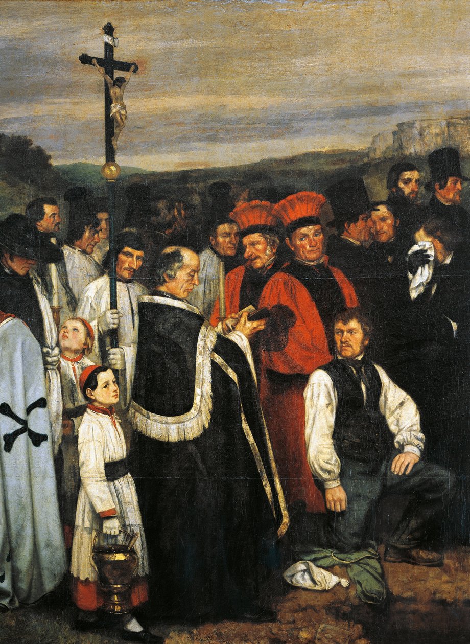 Een begrafenis in Ornans door Gustave Courbet
