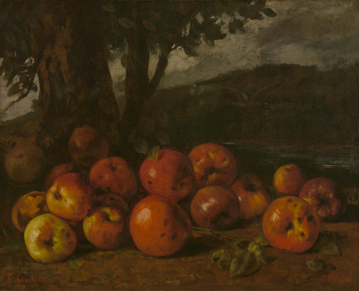 Courbet - Stilleven met appels, 1872 door Gustave Courbet