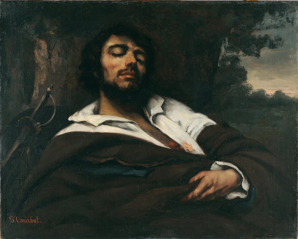 De Gewonde door Gustave Courbet