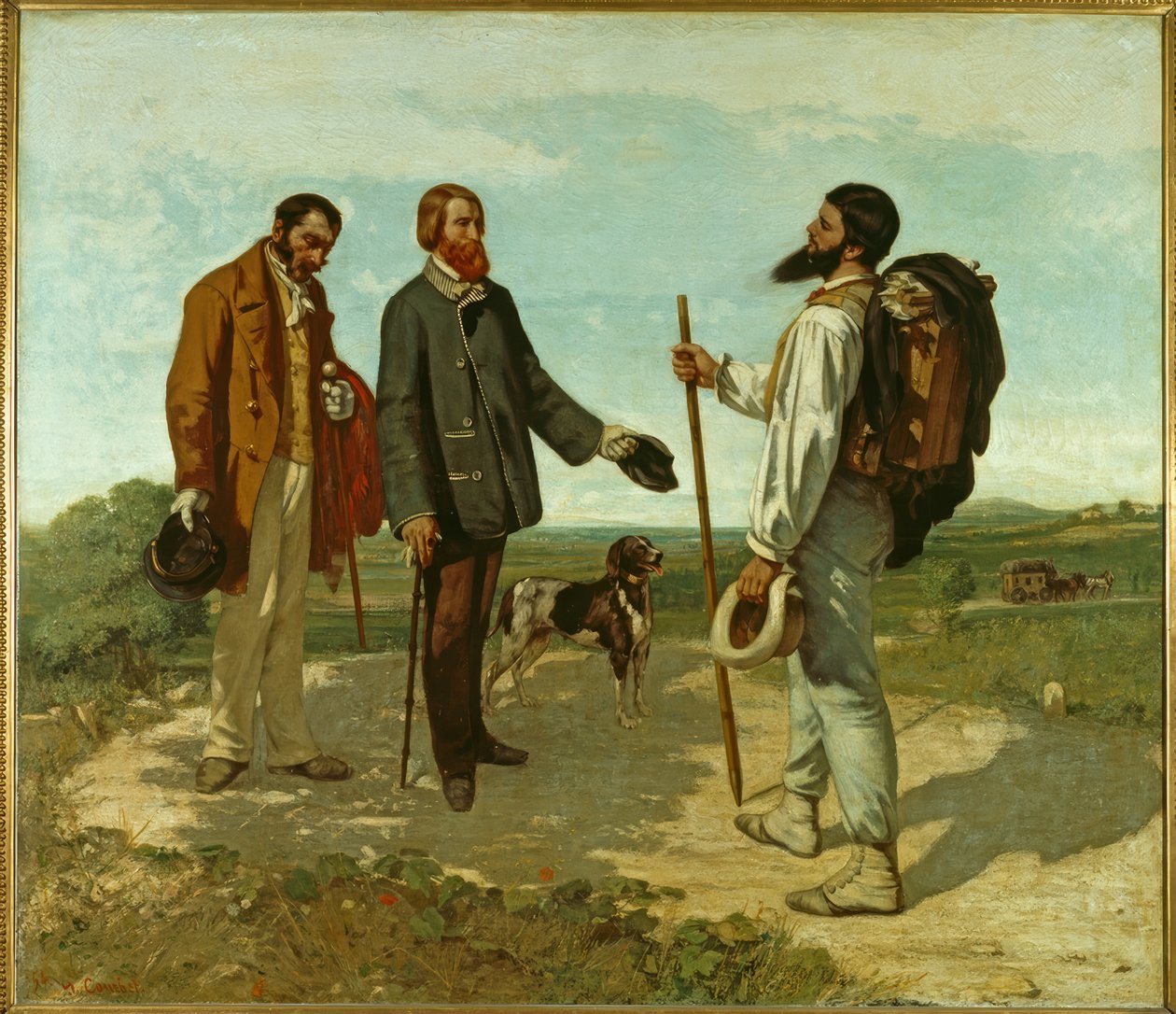 De Ontmoeting door Gustave Courbet