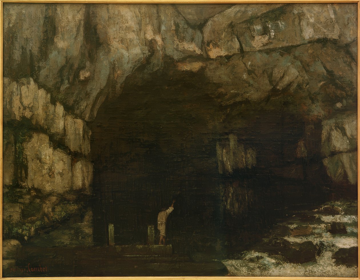 De bron van de Loue door Gustave Courbet