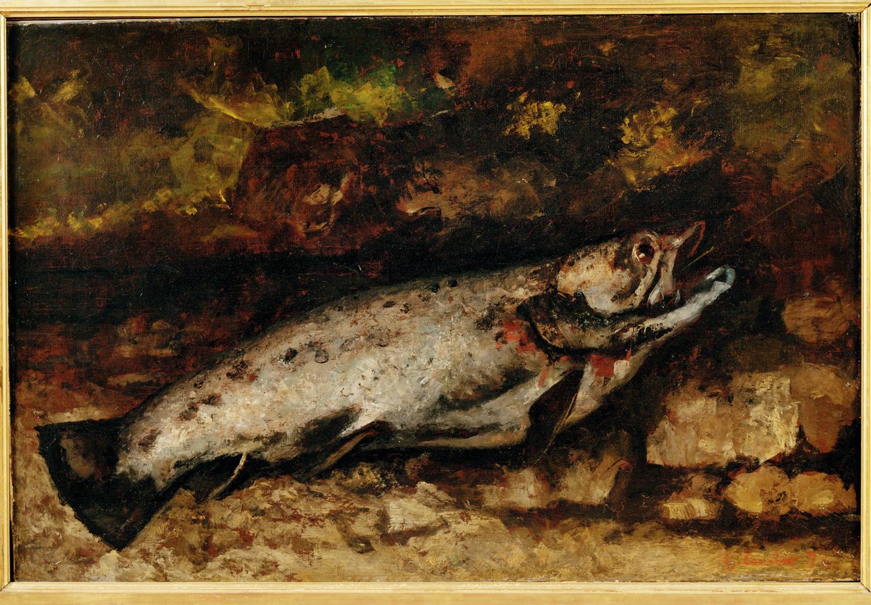 La truite - De forel ... door Gustave Courbet