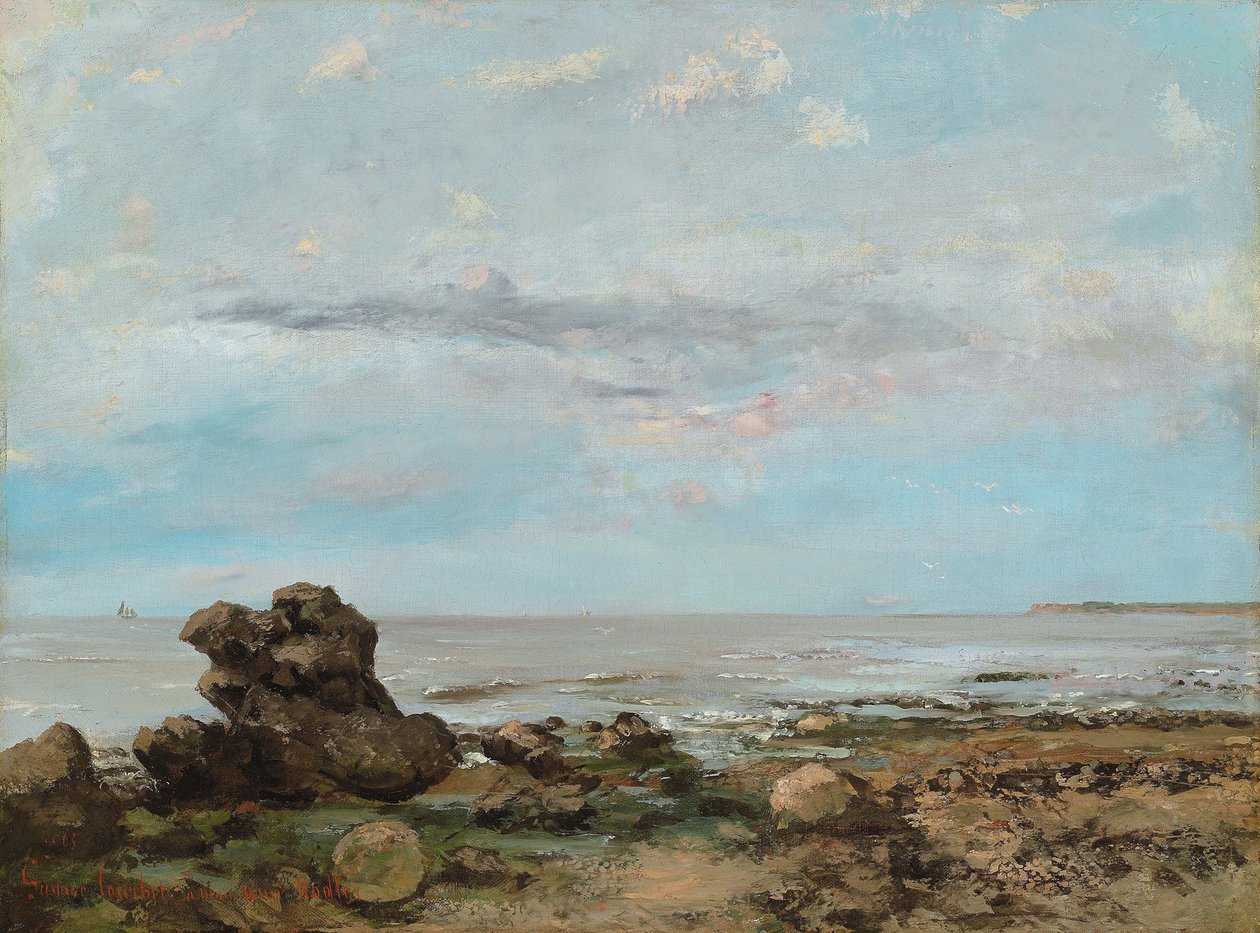 Het Strand van Trouville, 1865 door Gustave Courbet