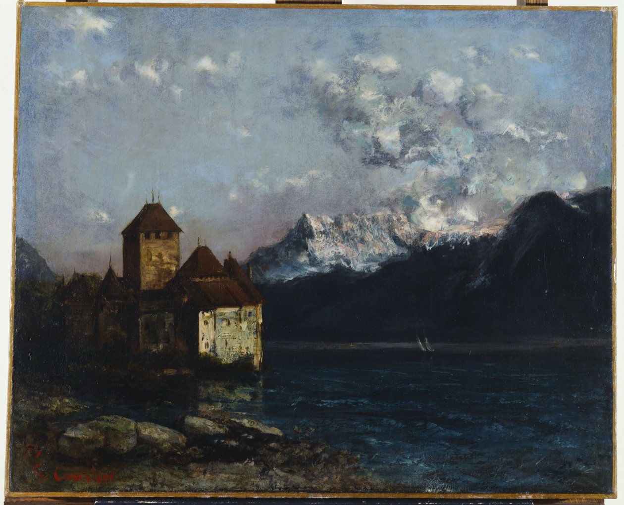 Het kasteel van Chillon, 1877 door Gustave Courbet