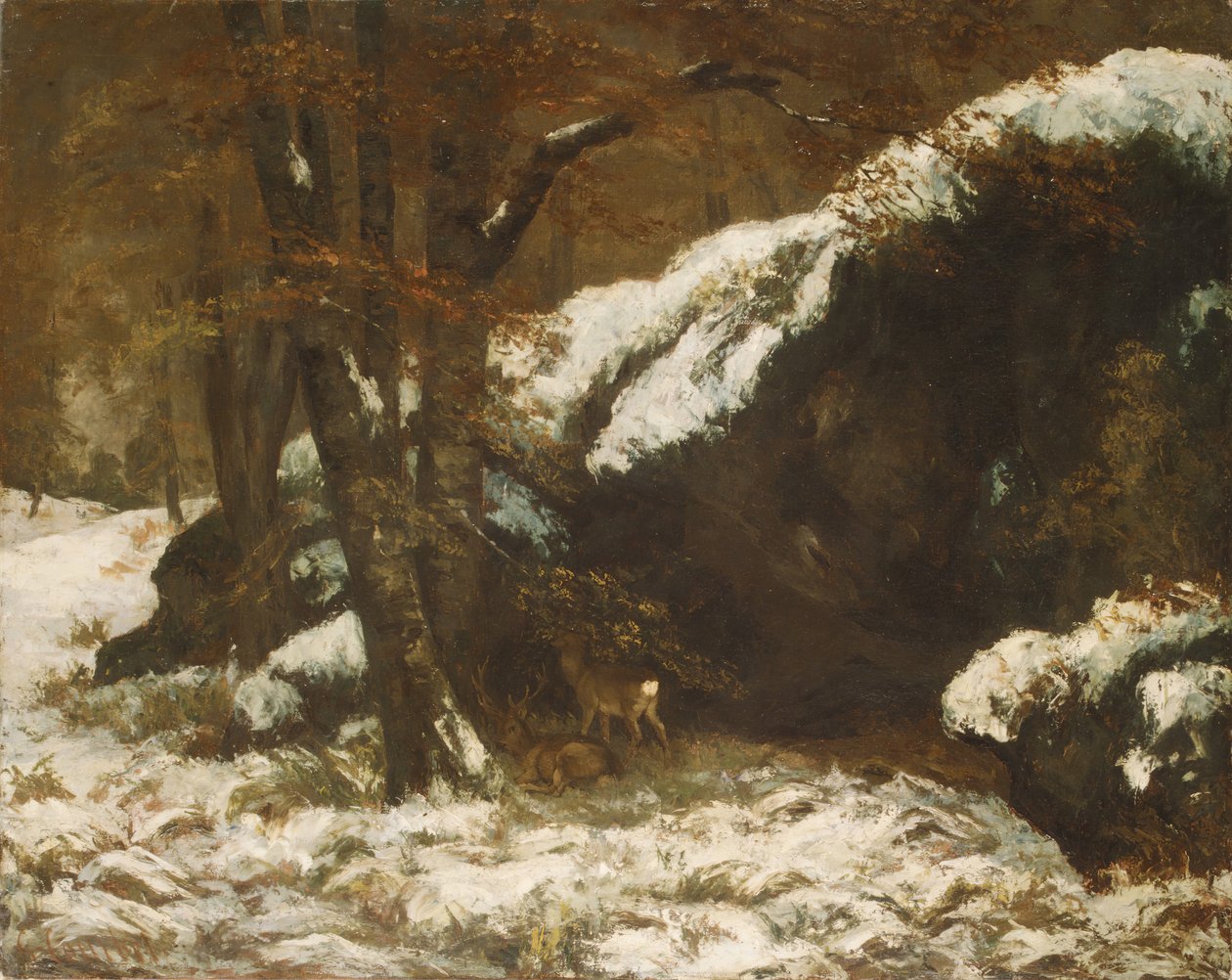 Het hert door Gustave Courbet