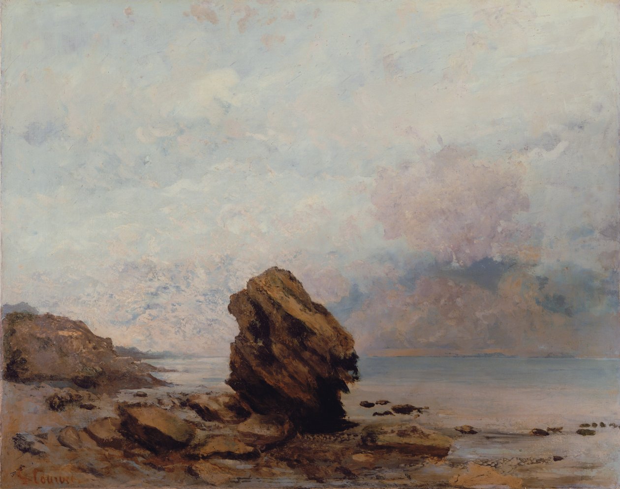 De geïsoleerde rots, ca. 1862 door Gustave Courbet