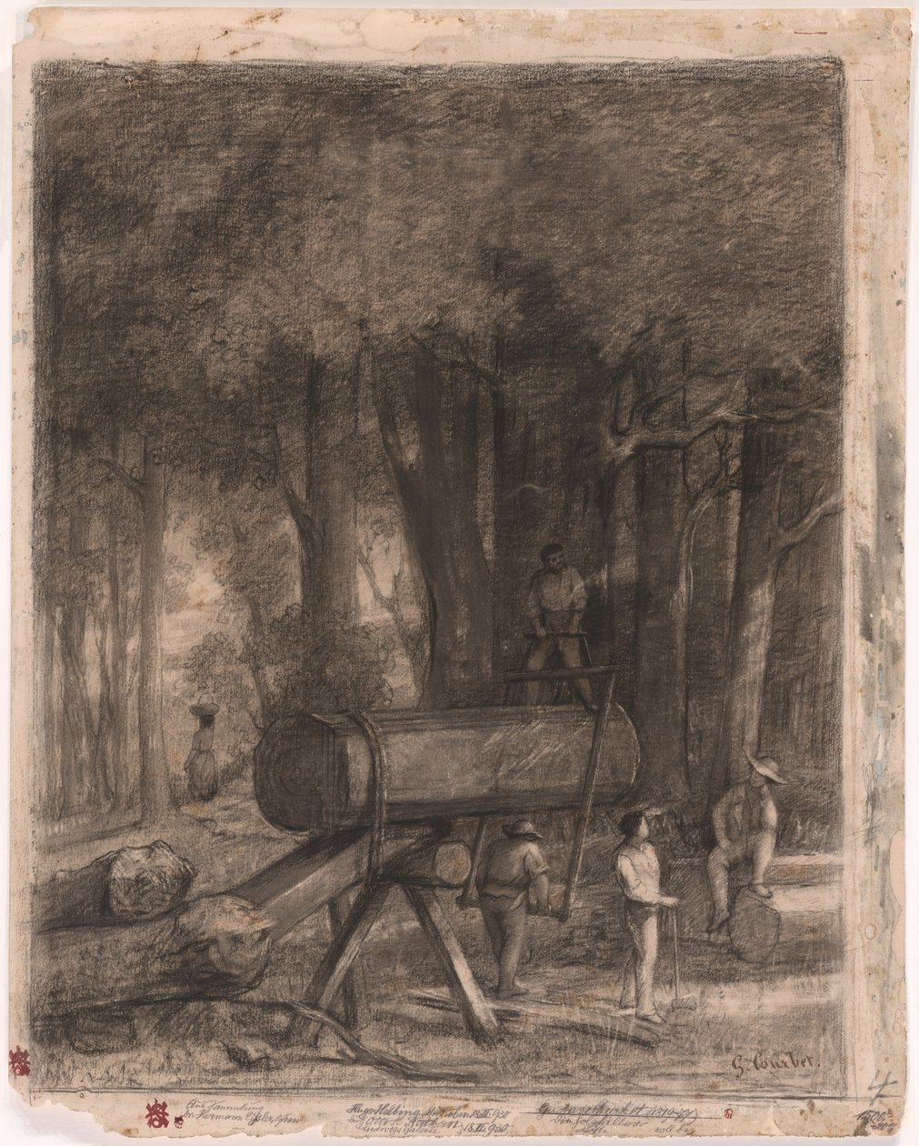 De houthakkers door Gustave Courbet