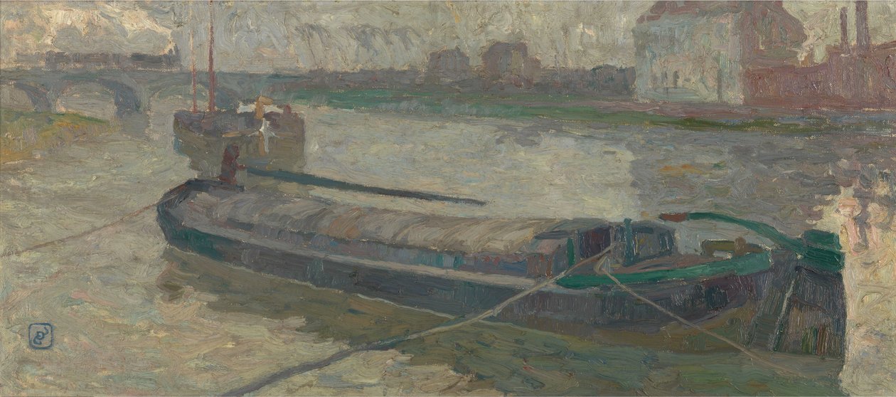 Uitzicht op de Stropbrug in Gent door Gustave de Smet