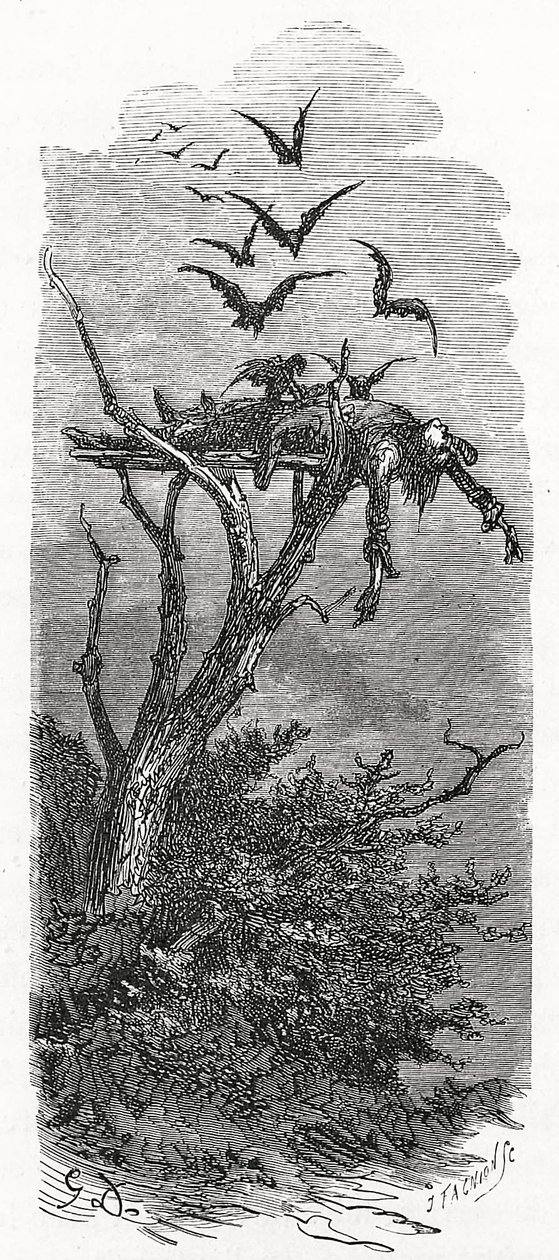 Een Keltische luchtbegrafenis, 1866 door Gustave Dore